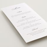 "Calligraphie" - Letterpress Menus in Graphite by Wildfield Paper Co - Detail