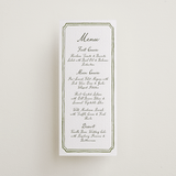 "Handwritten" - Letterpress Menus in Moss by Cass Loh - Front