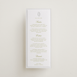"Calia " - Letterpress Menus in Avocado by Ani Somi - Front