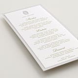 "Calia " - Letterpress Menus in Avocado by Ani Somi - Detail