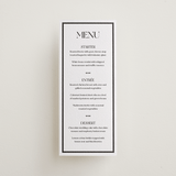 "Trés Chic" - Letterpress Menus in Soft Black | Graphite by Julia Liverton - Front