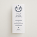 "Hummingbird Botanicals" - Letterpress Menus in Night Sky by Erin Deegan - Front