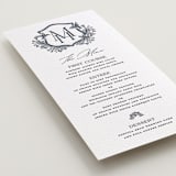 "Hummingbird Botanicals" - Letterpress Menus in Night Sky by Erin Deegan - Detail