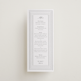 "Heirloom Needlework" - Letterpress Menus in Smoke | Blind Deboss by Meggy Masters - Front