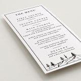 "Mountain Pines" - Letterpress Menus in Soft Black by Winston Latchman - Detail
