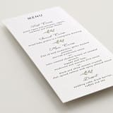 "flower garden" - Letterpress Menus in Matcha | Soft Black by Susan Moyal - Detail