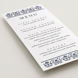 "Pressed Motif" - Letterpress Menus in Blueberry by Oma N. Ramkhelawan - Detail