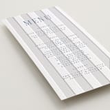 "Subtle Stripes" - Letterpress Menus in Pacific Blue by Nicole Walsh - Detail