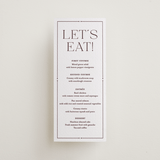 "Quiet Luxury" - Letterpress Menus in Clove by Oscar and Emma - Karly Depew - Front