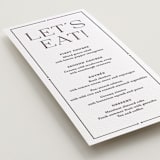"Quiet Luxury" - Letterpress Menus in Clove by Oscar and Emma - Karly Depew - Detail