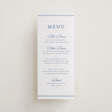 "POSH" - Letterpress Menus in Pacific Blue by Creo Study - Front