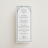 "Fresh Classic" - Letterpress Menus in Evergreen by letterfix - Front
