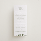 "Summit Meadows" - Letterpress Menus in Artichoke by Ana Claudia Sharpe - Front