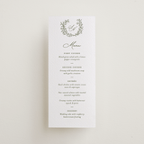 "Garden Script" - Letterpress Menus in Artichoke by Katherine Moynagh - Front