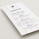 "Heirloom" - Letterpress Menus in Smoke by Creo Study - Detail
