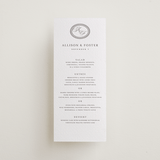 "Haverly" - Letterpress Menus in Graphite by Jessica Williams - Front