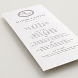 "Haverly" - Letterpress Menus in Graphite by Jessica Williams - Detail