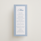 "Catamaran" - Letterpress Menus in Pacific Blue by Morgan Kendall - Front