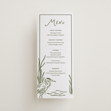 "Marshland" - Letterpress Menus in Artichoke by Oscar and Emma - Karly Depew - Front
