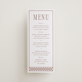 "Parker" - Letterpress Menus in Cinnamon by Angela Garrick - Front