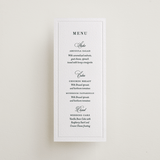 "Evergreen" - Letterpress Menus in Slate by Teju Reval - Front