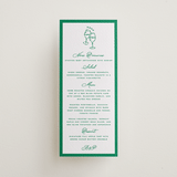 "Lakeview" - Letterpress Menus in Racing Green by Claudia Orengo - Front