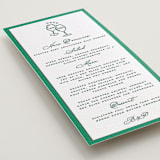 "Lakeview" - Letterpress Menus in Racing Green by Claudia Orengo - Detail