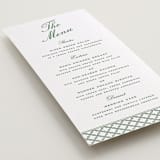 "Garden Trellis" - Letterpress Menus in Fern by Angela Garrick - Detail