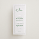 "Keepsake" - Letterpress Menus in Fern by Blustery August - Front