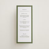 "The Verdure Suite" - Letterpress Menus in Artichoke by Brittney Jensen - Front