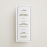 "Palm Shade" - Letterpress Menus in Olive | Blind Deboss by Julia Liverton - Front