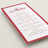 "Prep School" - Letterpress Menus in Scarlet by Morgan Kendall - Detail