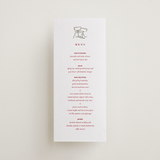 "Classic Cherries" - Letterpress Menus in Scarlet by Charter Oaks Creative - Front