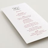 "Classic Cherries" - Letterpress Menus in Scarlet by Charter Oaks Creative - Detail