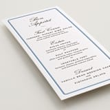 "Aperitif" - Letterpress Menus in Sky Blue by Megan Davis - Detail