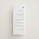 "Floral Cascade" - Letterpress Menus in Soft Black by Pixel and Hank - Front