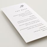 "Floral Cascade" - Letterpress Menus in Soft Black by Pixel and Hank - Detail