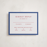 "Color Tone" - Letterpress Bar and Bat Mitzvah RSVP Cards in Scarlet by Kindred Fields - Front