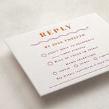 "Tanti Baci" - Letterpress Bar and Bat Mitzvah RSVP Cards in Neon Pink by Olivia Raufman - Detail