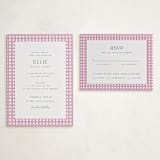 "delicate rattan" - Letterpress Bar and Bat Mitzvah RSVP Cards in Neon Pink by Ellen Schlegelmilch - With Enclosure Card