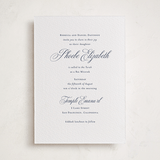 "Empire" - Letterpress Bar and Bat Mitzvah Invitations in Navy by Jennifer Postorino - Front
