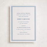 "Beaufort" - Letterpress Bar and Bat Mitzvah Invitations in Sky Blue by Megan Davis - Front