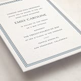 "Beaufort" - Letterpress Bar and Bat Mitzvah Invitations in Sky Blue by Megan Davis - Detail