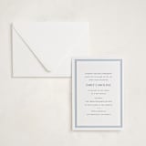 "Beaufort" - Letterpress Bar and Bat Mitzvah Invitations in Sky Blue by Megan Davis - Invitation with Envelope