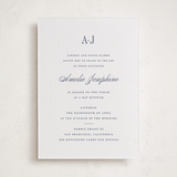 "Hepburn" - Letterpress Bar and Bat Mitzvah Invitations in Navy by Megan Davis - Front