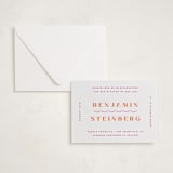 "Tanti Baci" - Letterpress Bar and Bat Mitzvah Invitations in Neon Pink by Olivia Raufman - Invitation with Envelope