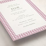 "delicate rattan" - Letterpress Bar and Bat Mitzvah Invitations in Neon Pink by Ellen Schlegelmilch - Detail