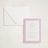 "delicate rattan" - Letterpress Bar and Bat Mitzvah Invitations in Neon Pink by Ellen Schlegelmilch - Invitation with Envelope