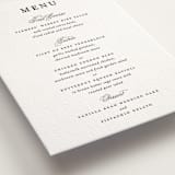 "classic composition" - Letterpress Menus in Soft Black by Olivia Raufman - Detail