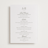 "Hepburn" - Letterpress Menus in Moss by Megan Davis - Front